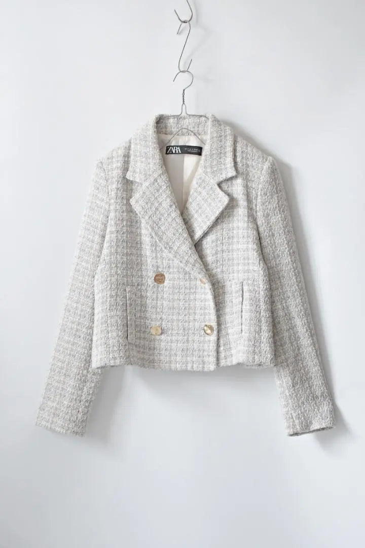 ZARA: Cotton double tweed blazer/jacket/Zara/Size S