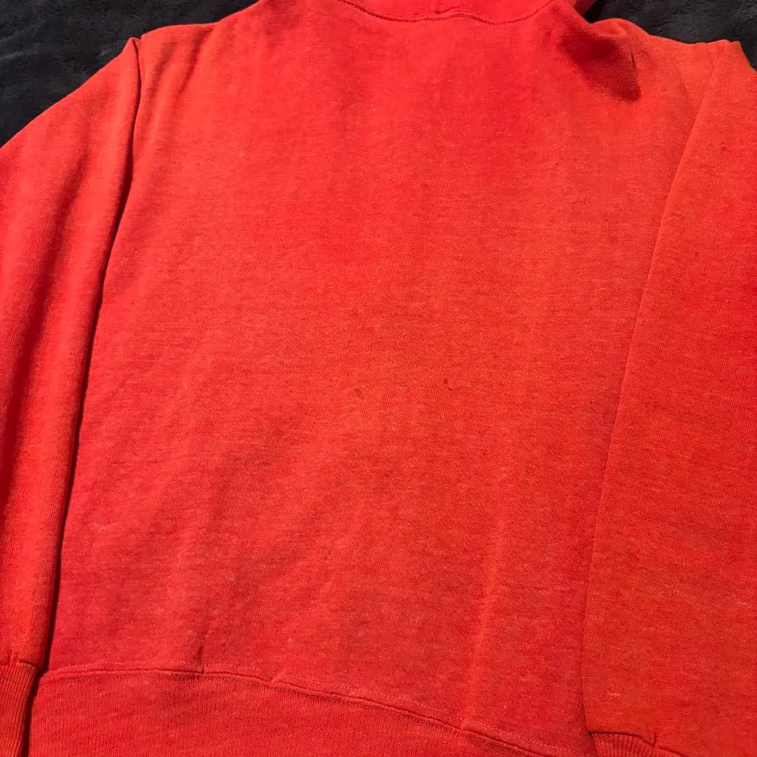 60s 70s vintage zip hoodie red sunfade