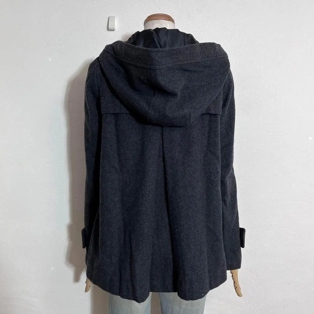 ❤️Popular Zara Basic Gray Hooded Double Button P Coat Jacket S