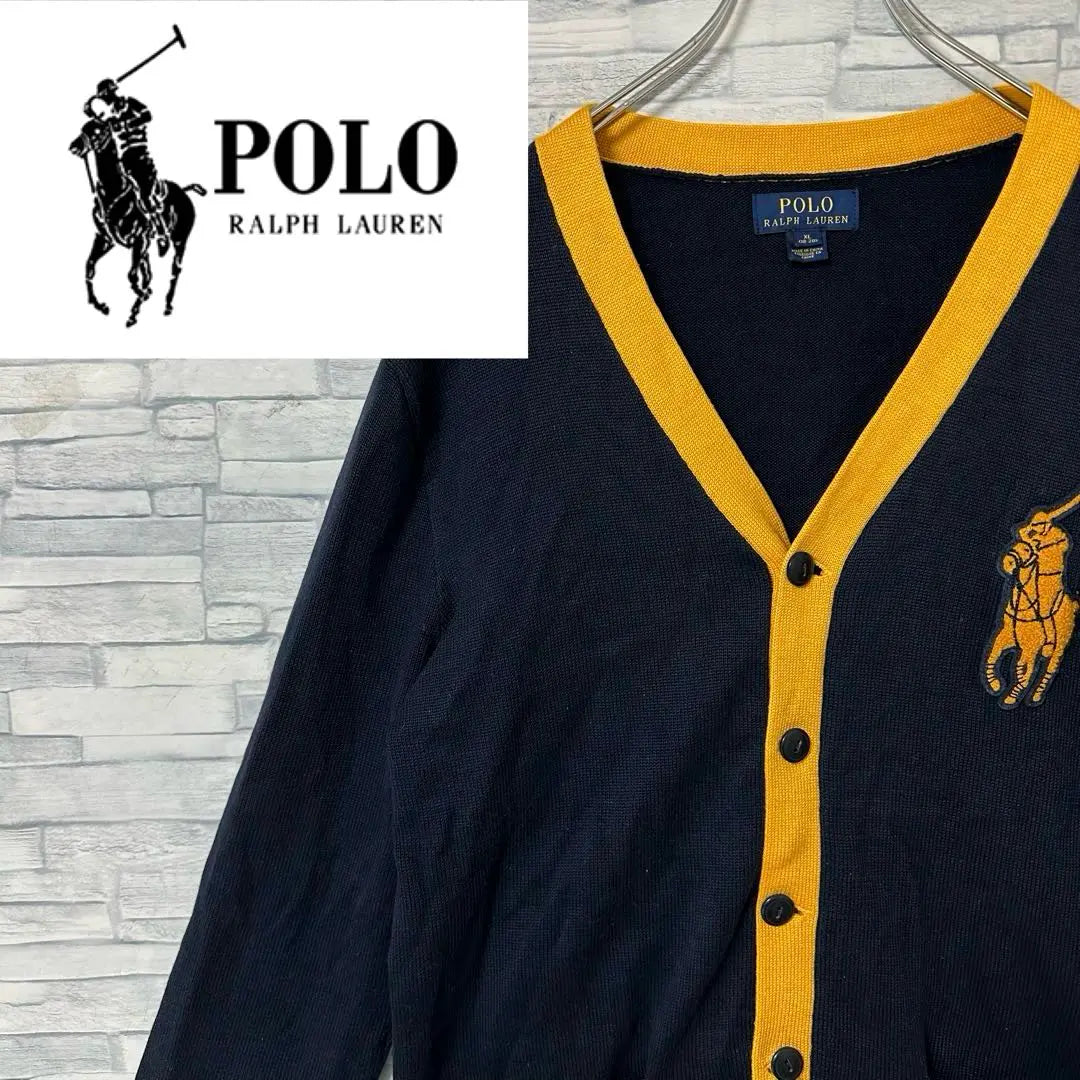 [Rare] Poloral Floren Big Pony Logo Embencan Cardigan M -L equivalent