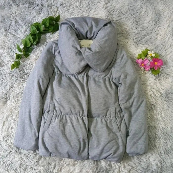 [Avan Lily] Filled jacket (F) Gray shawl collar actress collar