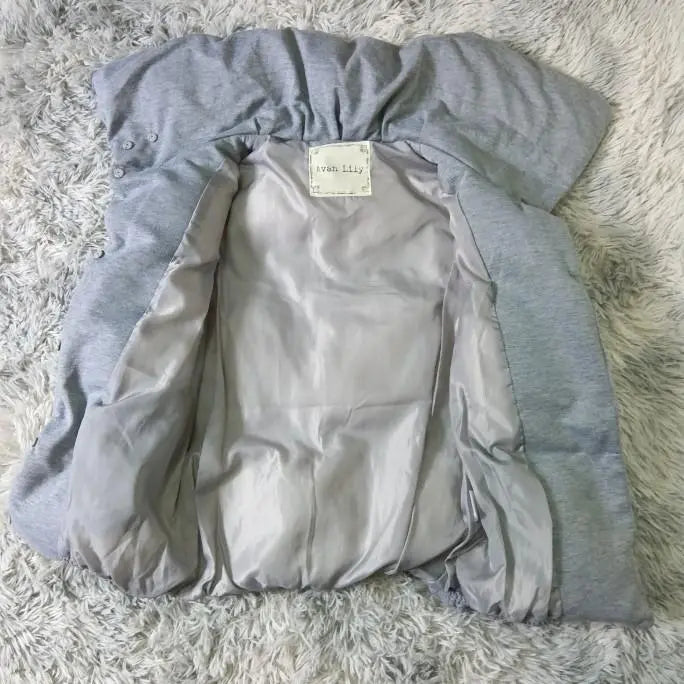 [Avan Lily] Filled jacket (F) Gray shawl collar actress collar