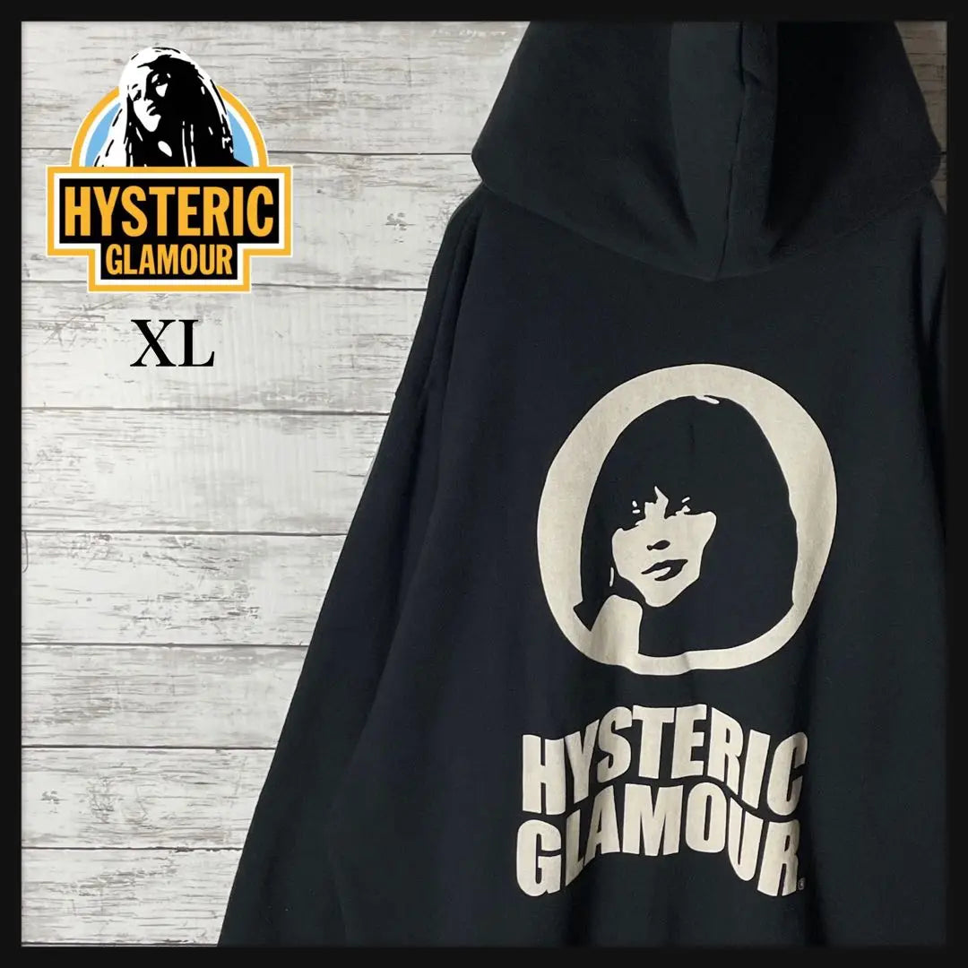 3008M [Modelo superraro XL] Sudadera con capucha con logo grande de Hysteric Glamour ☆ His Girl