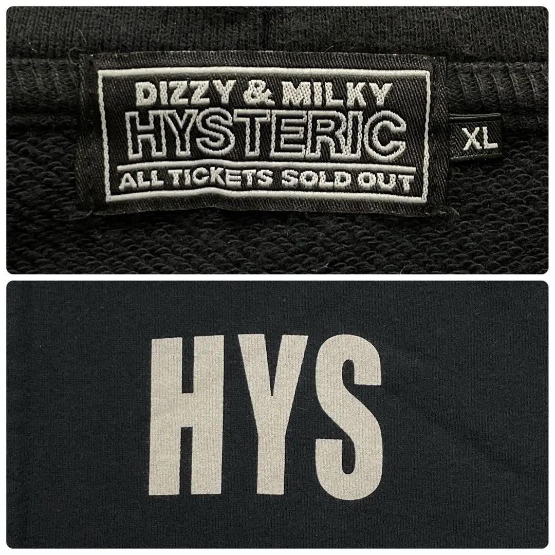 3008M [Super Rare Model XL] Hysteric Glamour ☆ His Girl Big Logo Hoodie