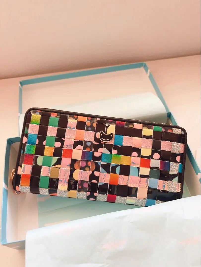 [Used twice] Tsumori Chisato Carry Eponeko Mesh Long Wallet