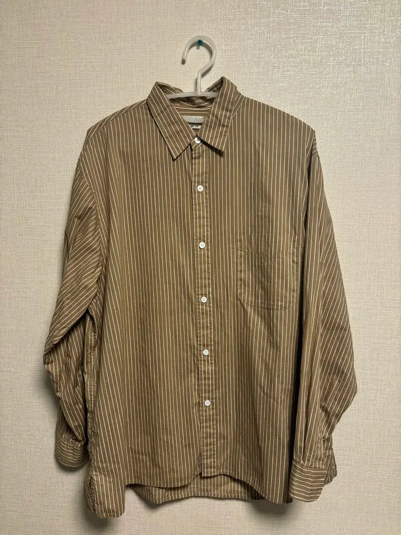 Brown striped long sleeve shirt