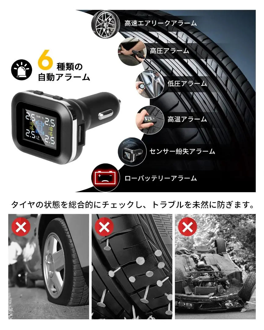 Wireless real-time tire pressure and temperature monitoring system for cars