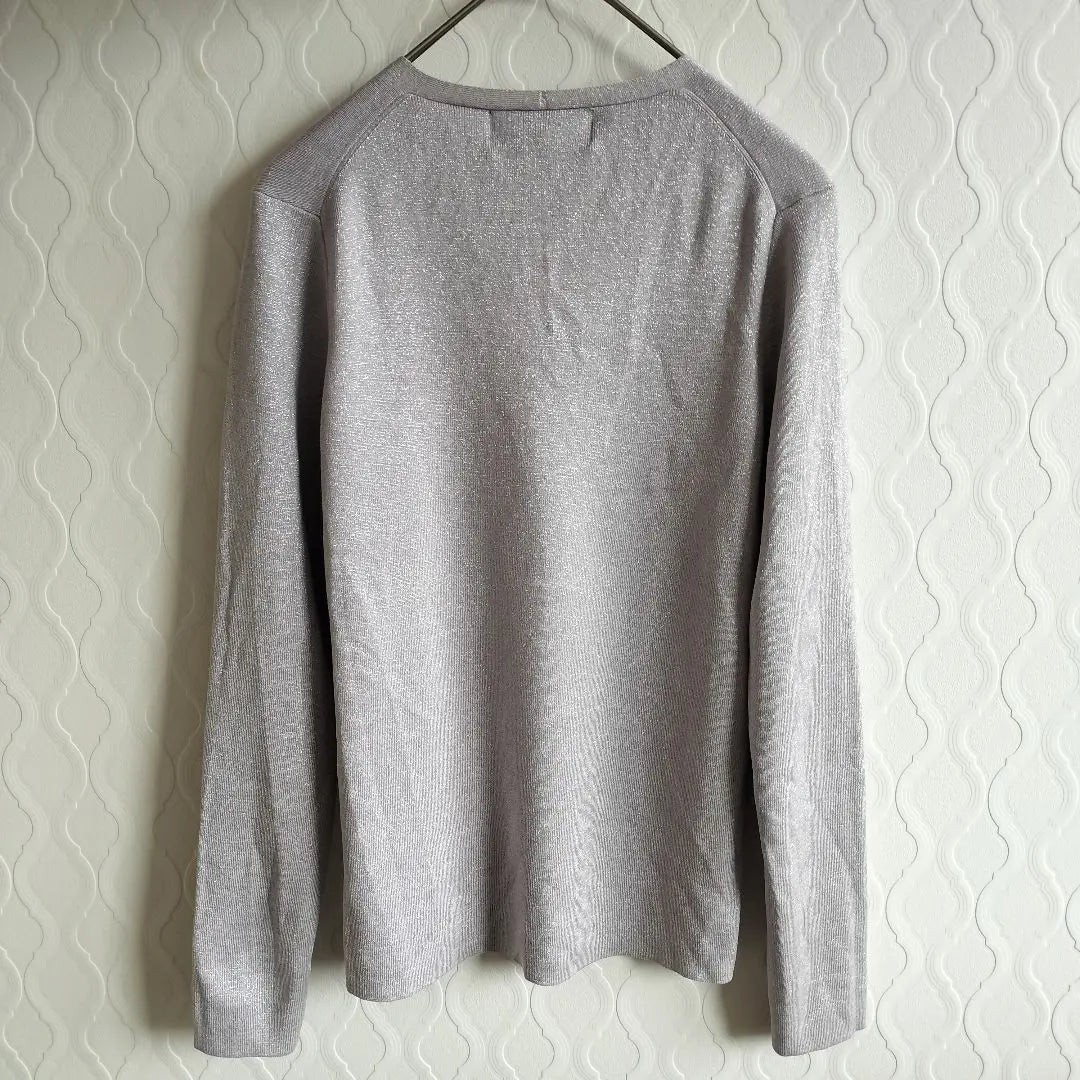 ✨COUP DE CHANCE✨ Glitter long sleeve cut and sew [38] Tops Silver