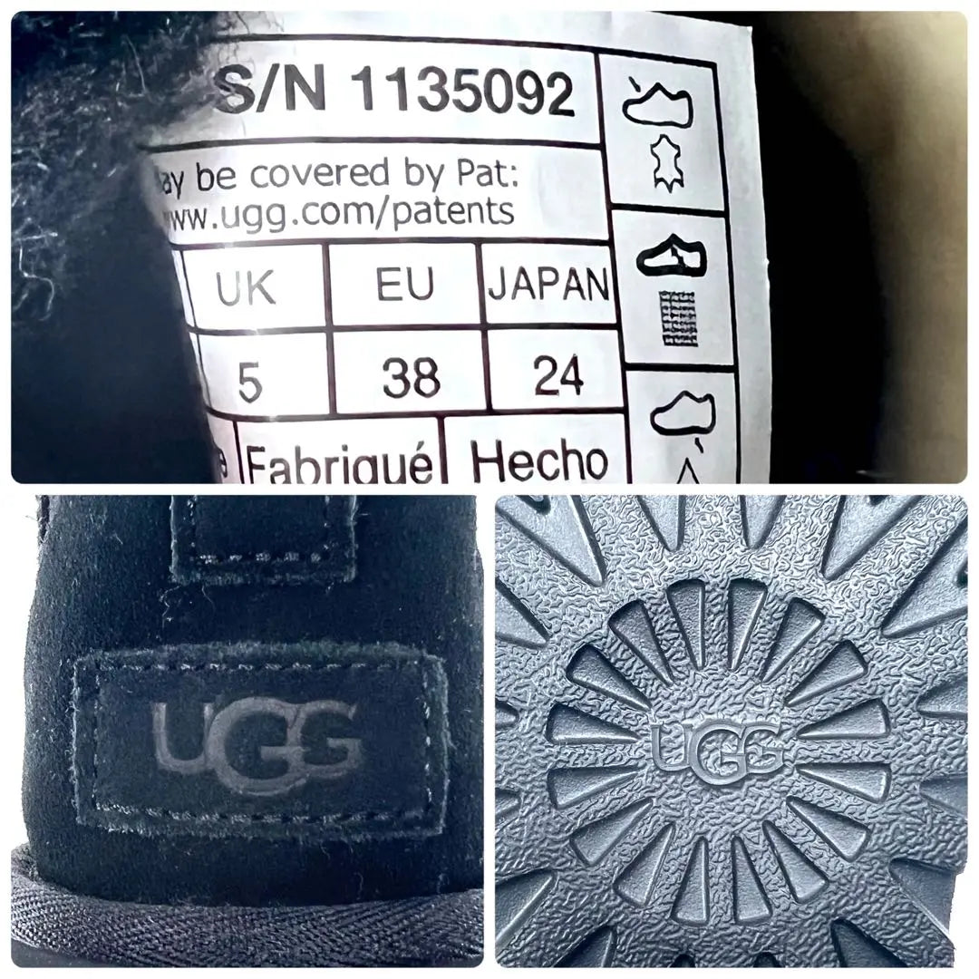 [New and unused] UGG ULTRA MINI PLATFORM Boots Black 24.0