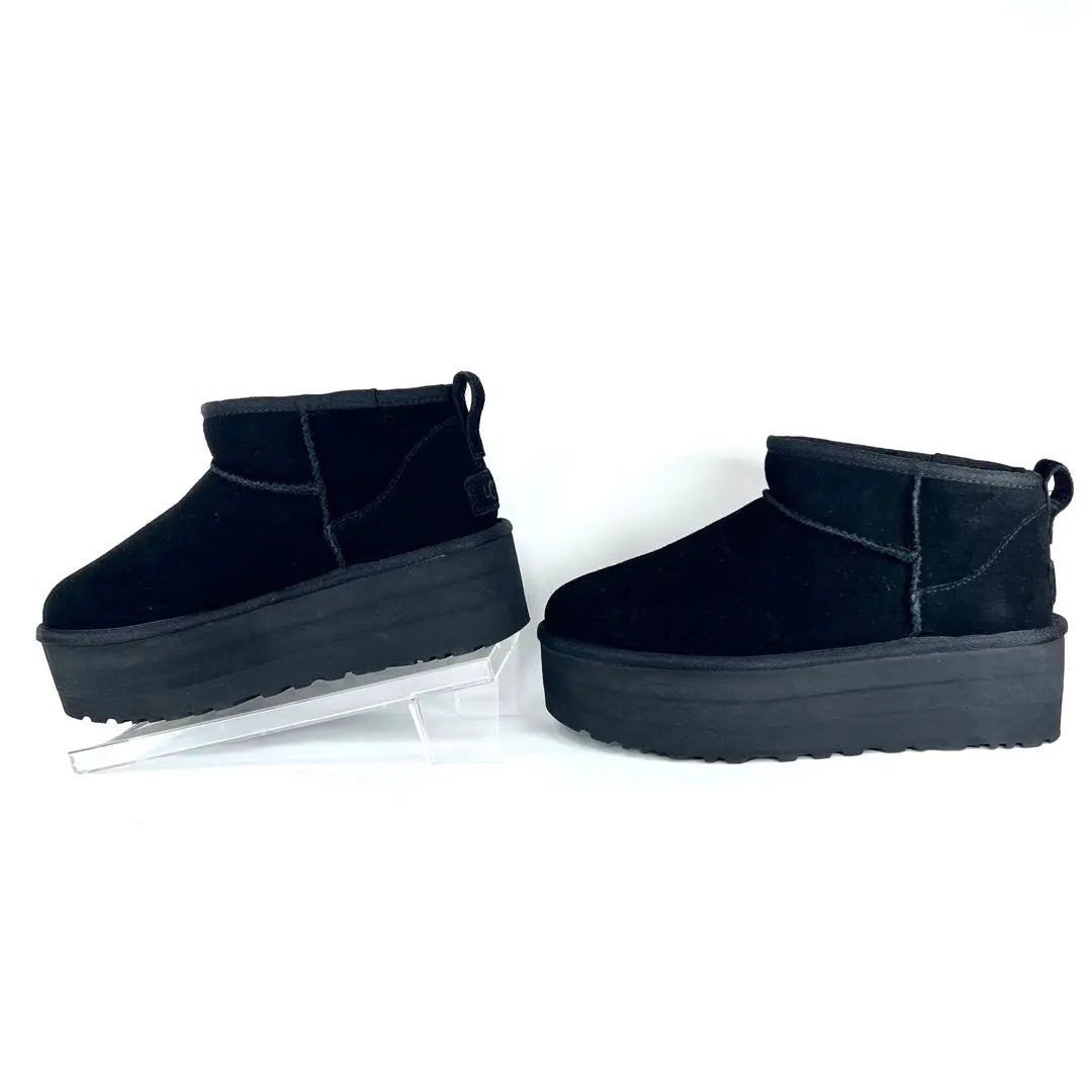 [New and unused] UGG ULTRA MINI PLATFORM Boots Black 24.0