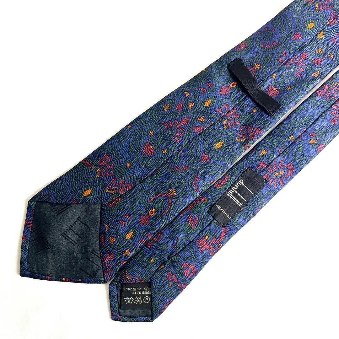 [Good condition] dunhill Dunhill Paisley pattern tie 100% silk