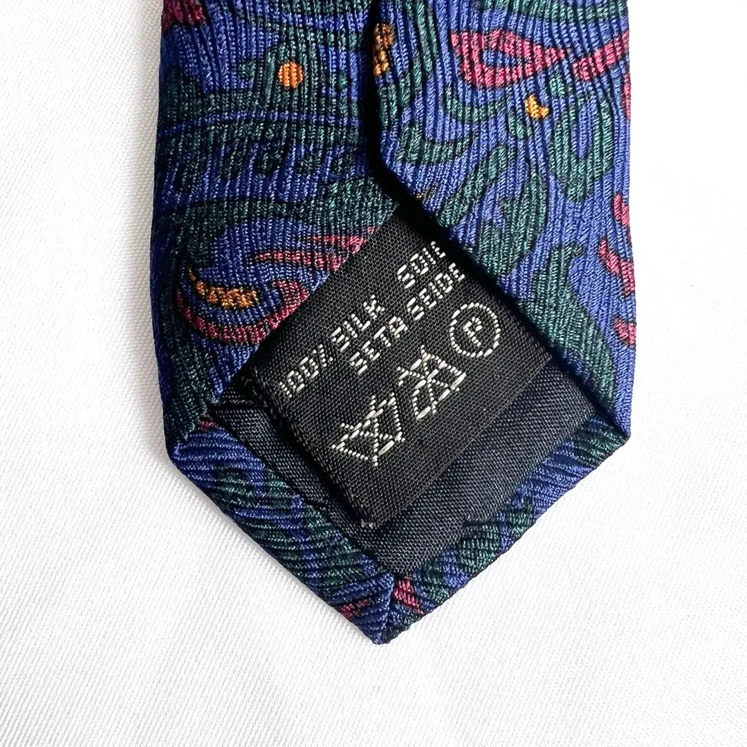 [Good condition] dunhill Dunhill Paisley pattern tie 100% silk