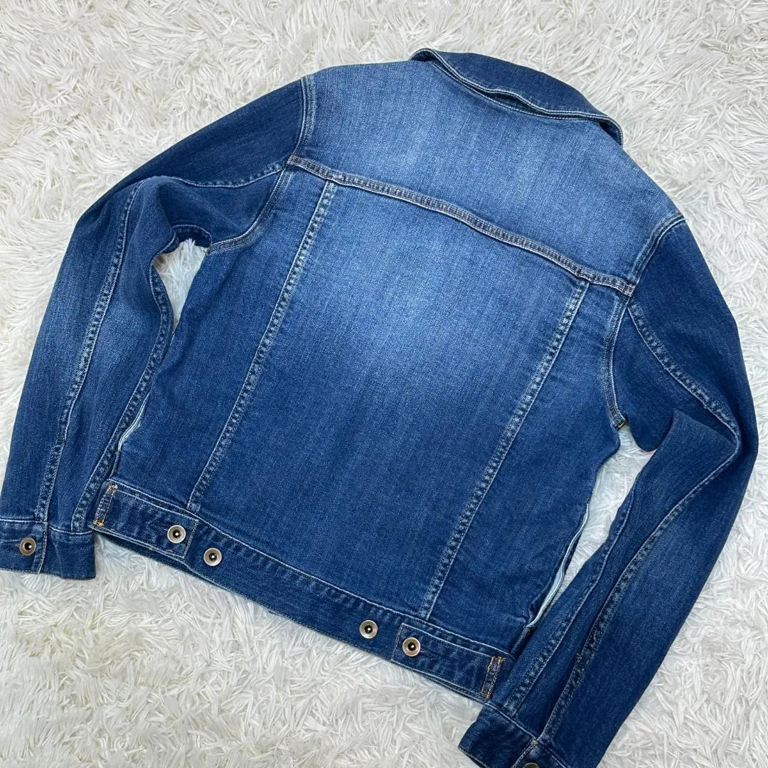 Maison de Beige Beautiful Silhouette Indigo Blue Long Sleeve Denim Jacket L