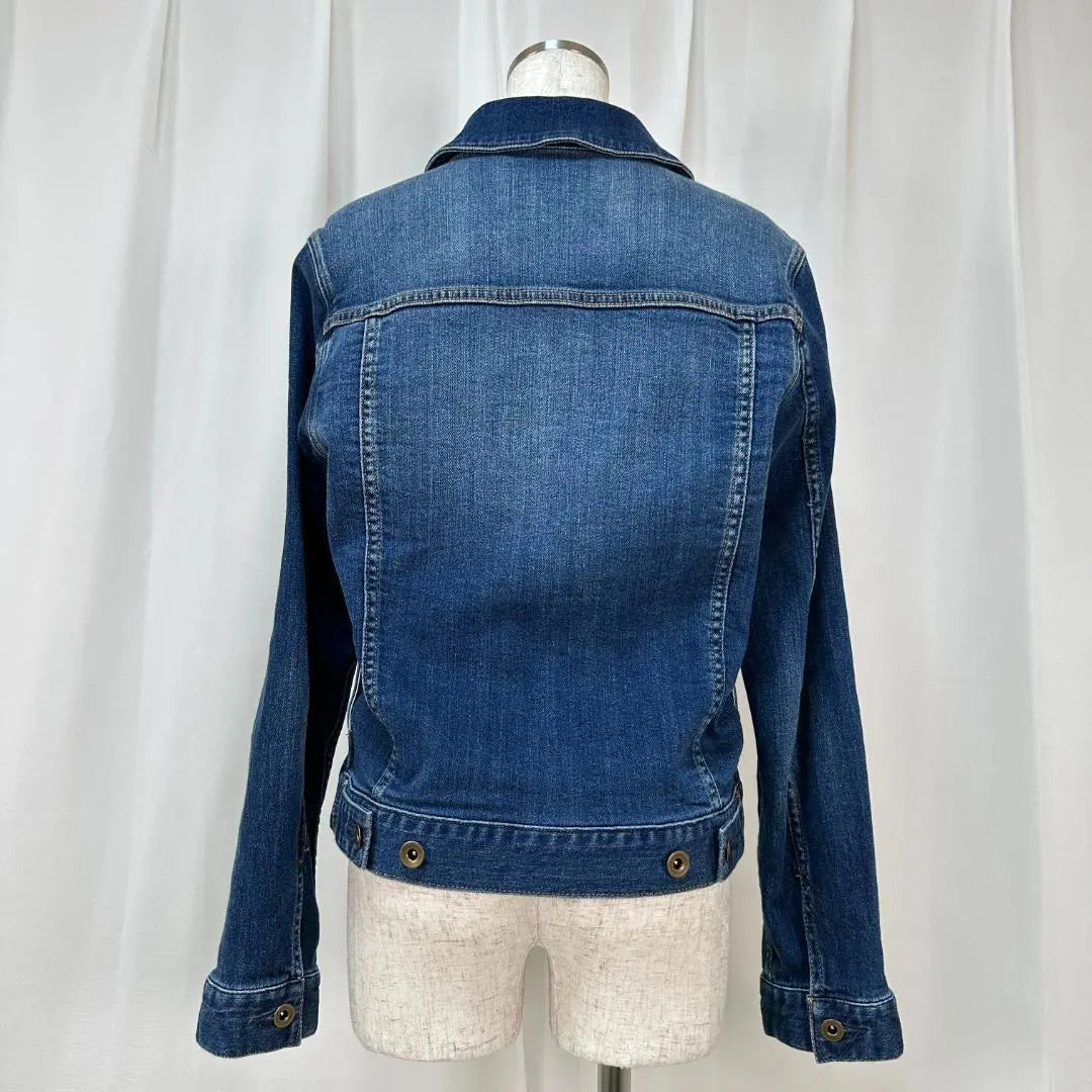 Maison de Beige Beautiful Silhouette Indigo Blue Long Sleeve Denim Jacket L