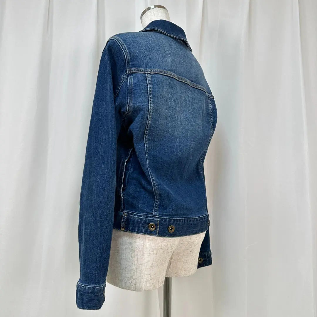 Maison de Beige Beautiful Silhouette Indigo Blue Long Sleeve Denim Jacket L