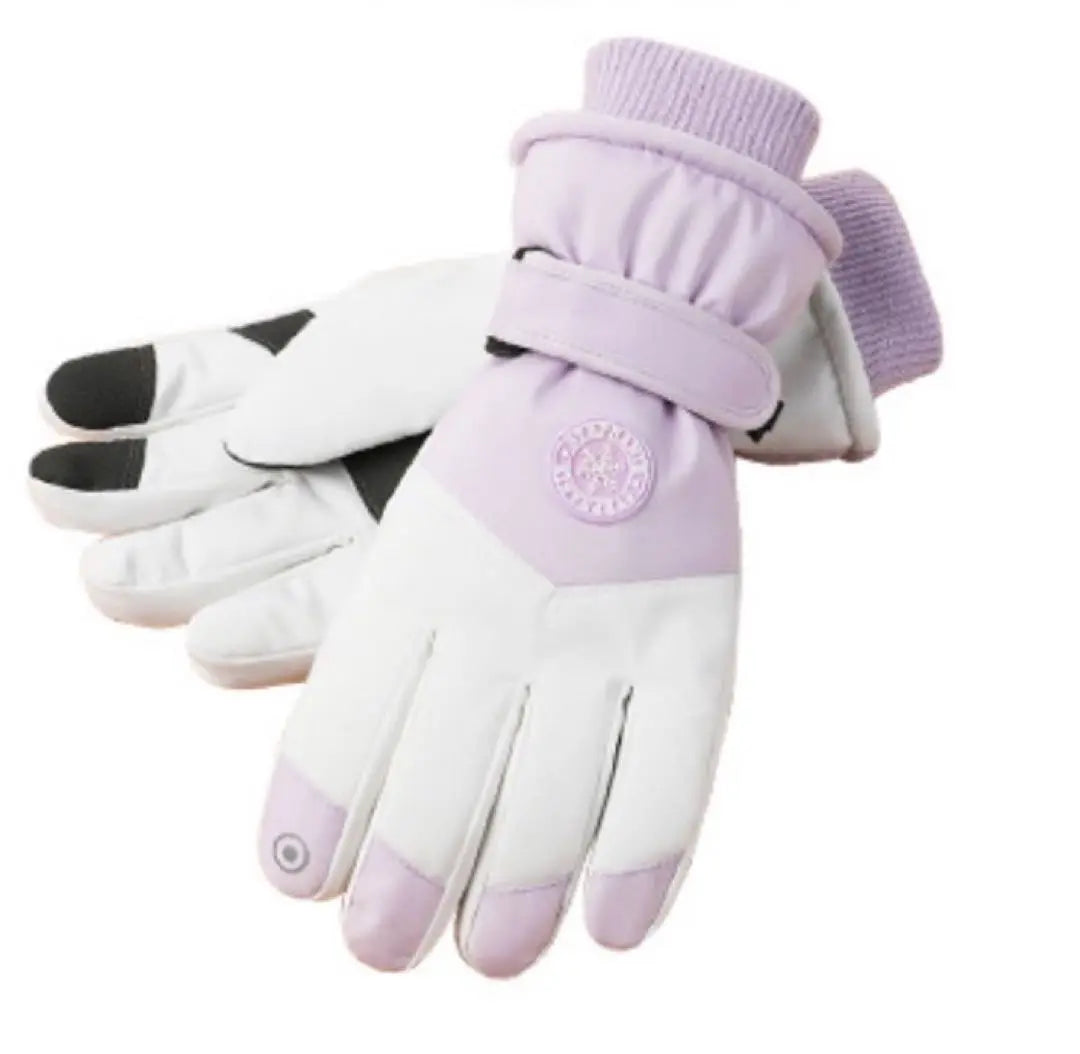 Back in stock‼ ︎】Ski gloves, snowboarding, ladies, skiing, gloves, purple, purple