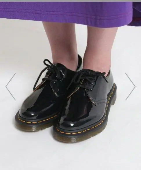 [Popular and recommended!] 】New and unused Dr. Marten Patent 3 Hole Black UK4 EU37