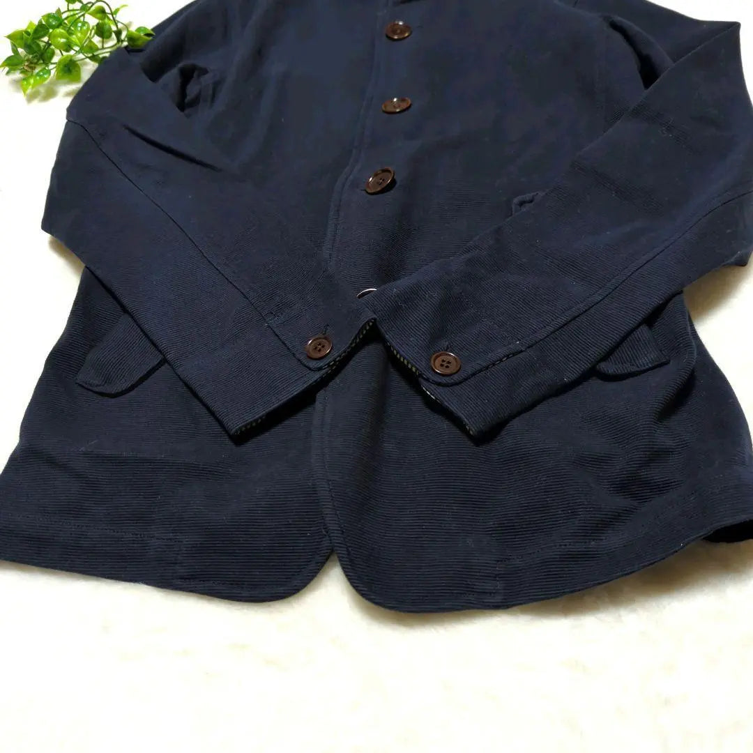 1389 ★ Edifice Cotton Jacket [40] Navy elegant adult casual