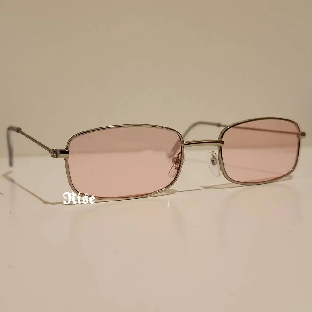 Retro sunglasses, non-prescription, pink, fashion glasses, stylish