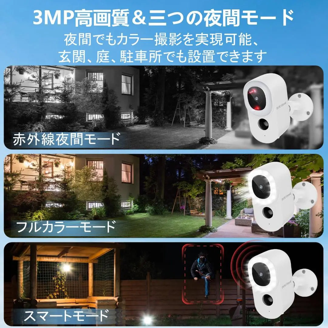 ☆ 3MP Solar Security Camera - Outdoor Wireless Surveillance