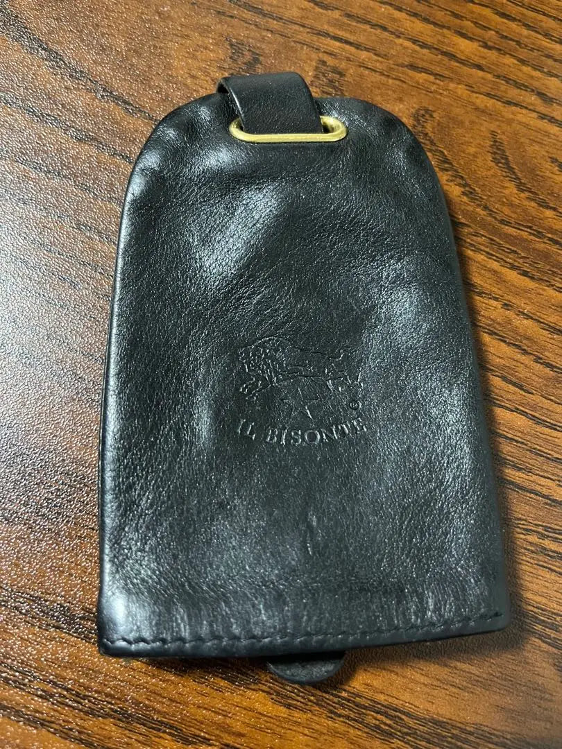 Il Bisonte Black Leather Key Case