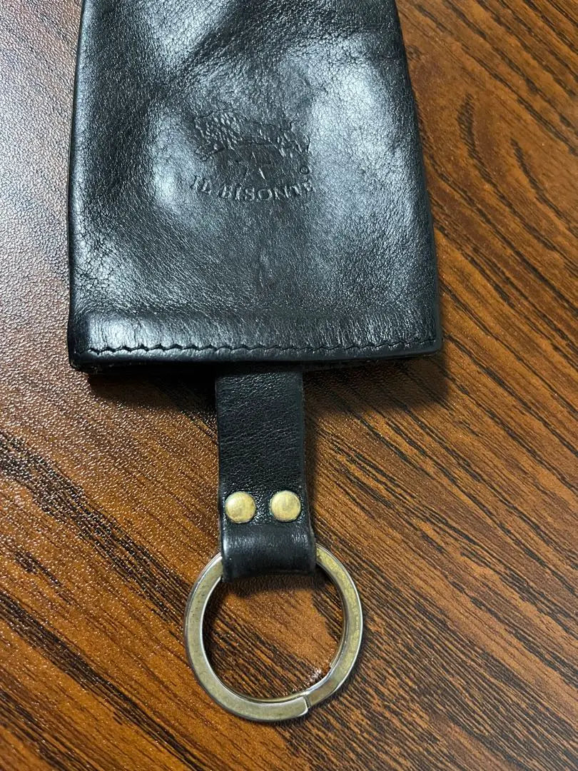 Il Bisonte Black Leather Key Case