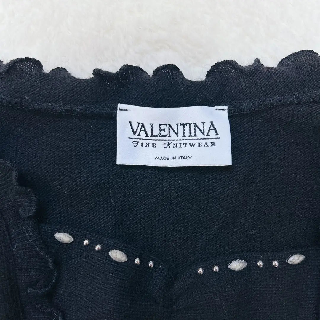 Productos hermosos ✨ [Valentina] Nit Frill Bijoue Cashmere Angola Large | 美品✨【VALENTINA 】ニット フリル ビジュー カシミア アンゴラ大きめ