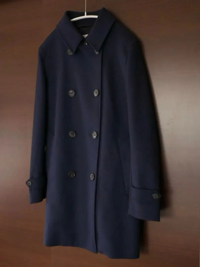 Macintosh Melton Coat Navy