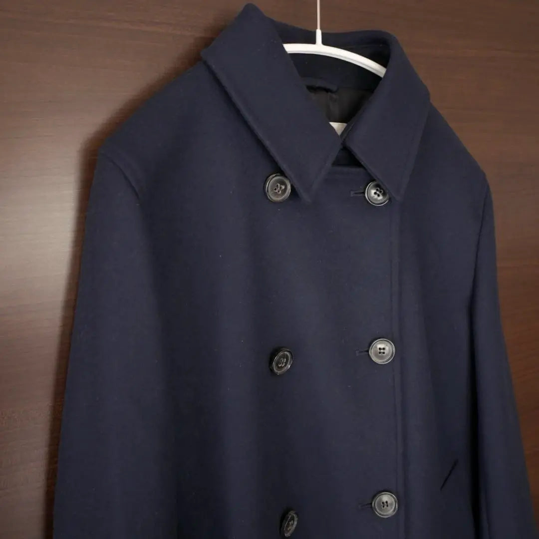 Macintosh Melton Coat Navy