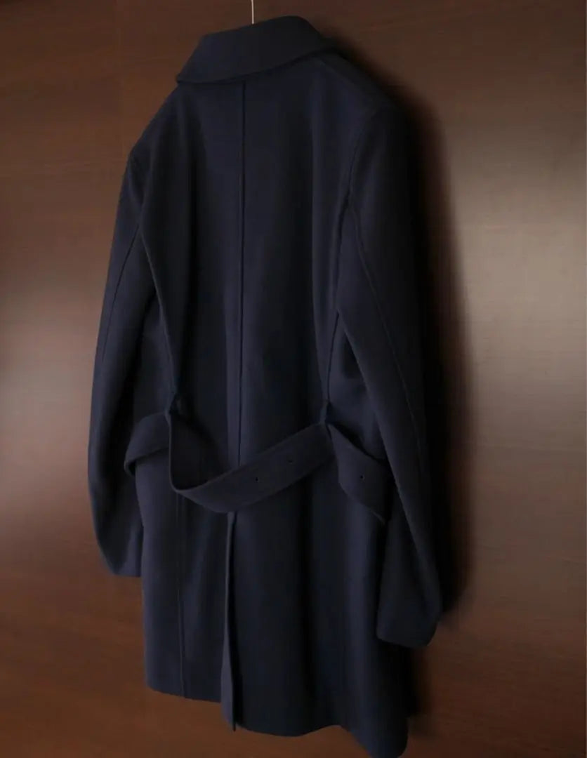 Macintosh Melton Coat Navy