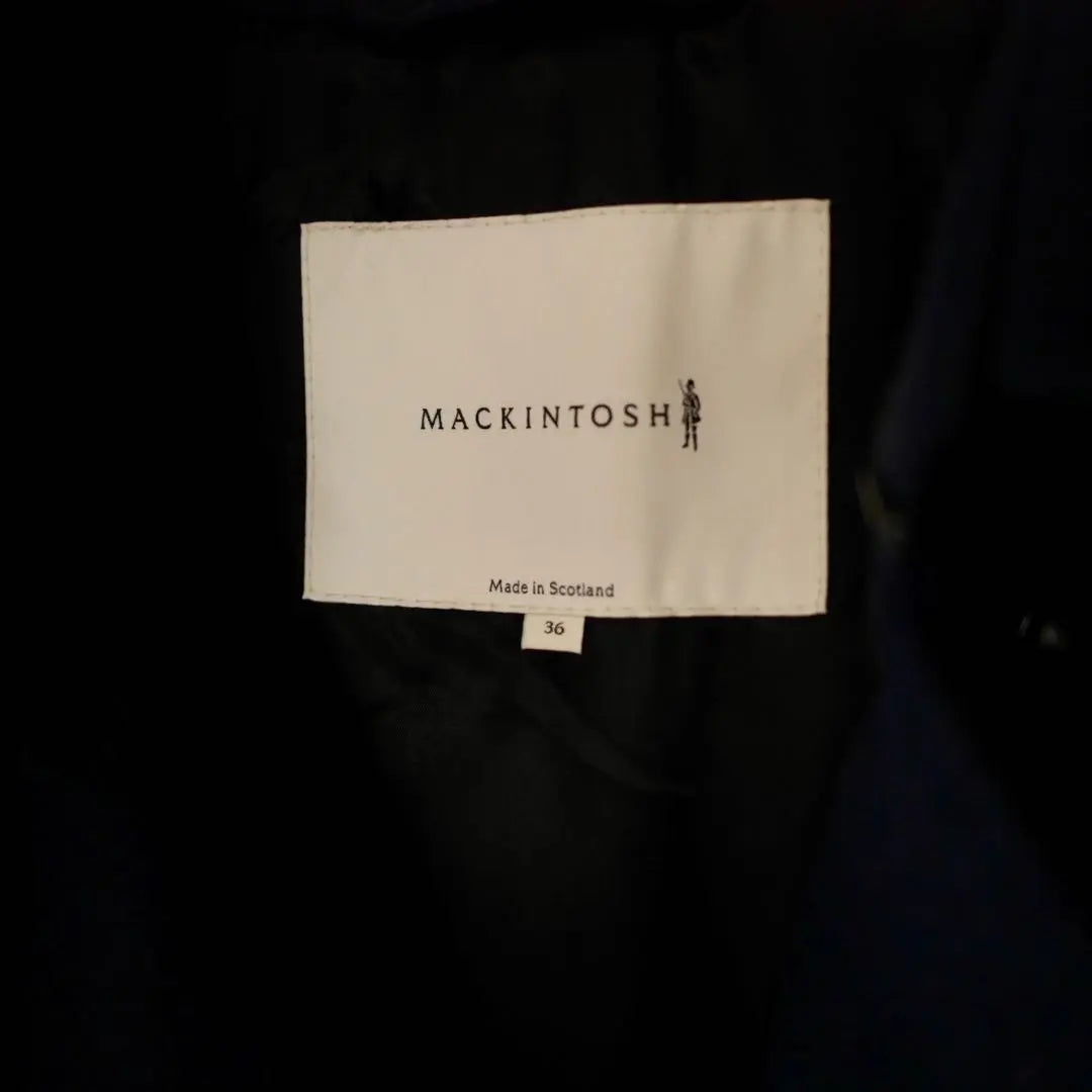 Macintosh Melton Coat Navy