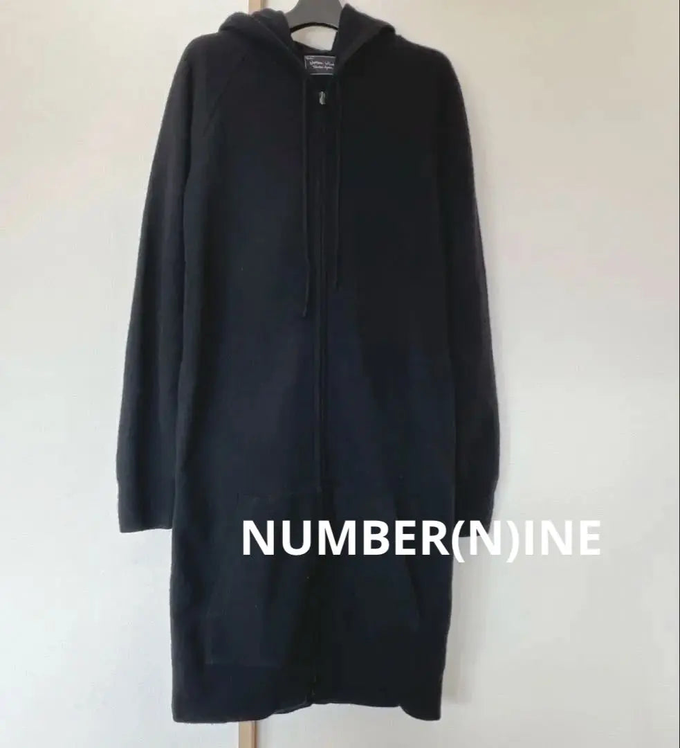 Sudadera con capucha larga de punto y cremallera NUMBER(N)INE