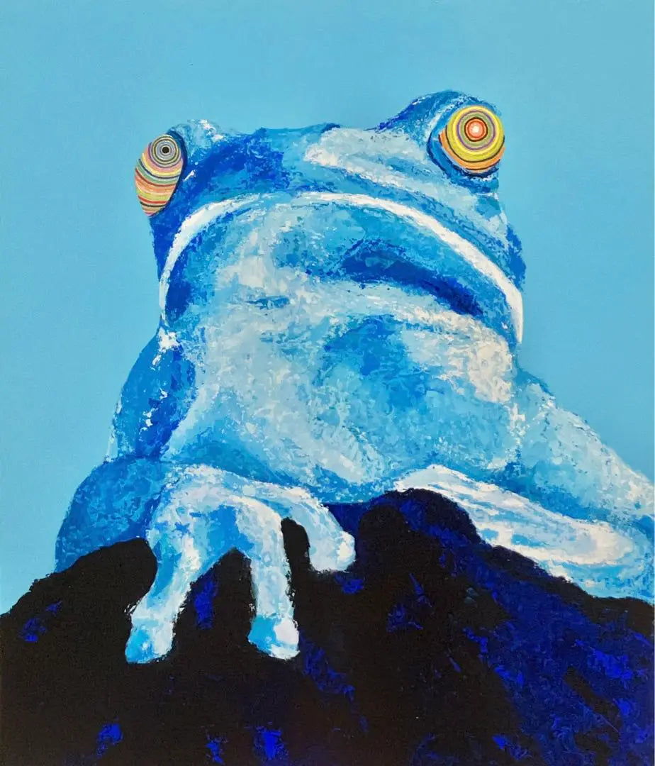 Original art F10 Frog Painting Animal painting Handwritten painting Acrylic painting Modern art