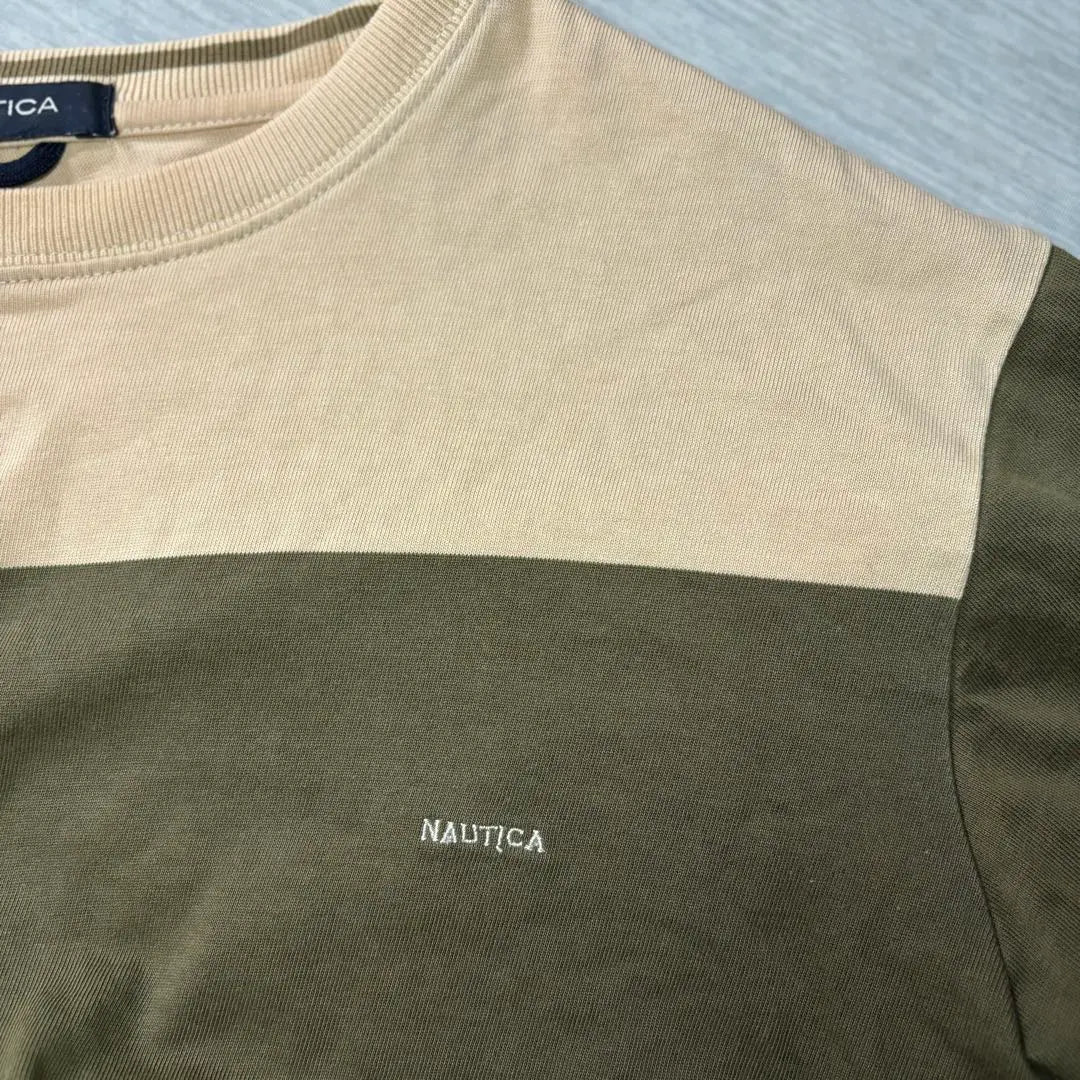 ✨Good condition✨ NAUTICA bicolor long T-shirt long T-shirt casual simple