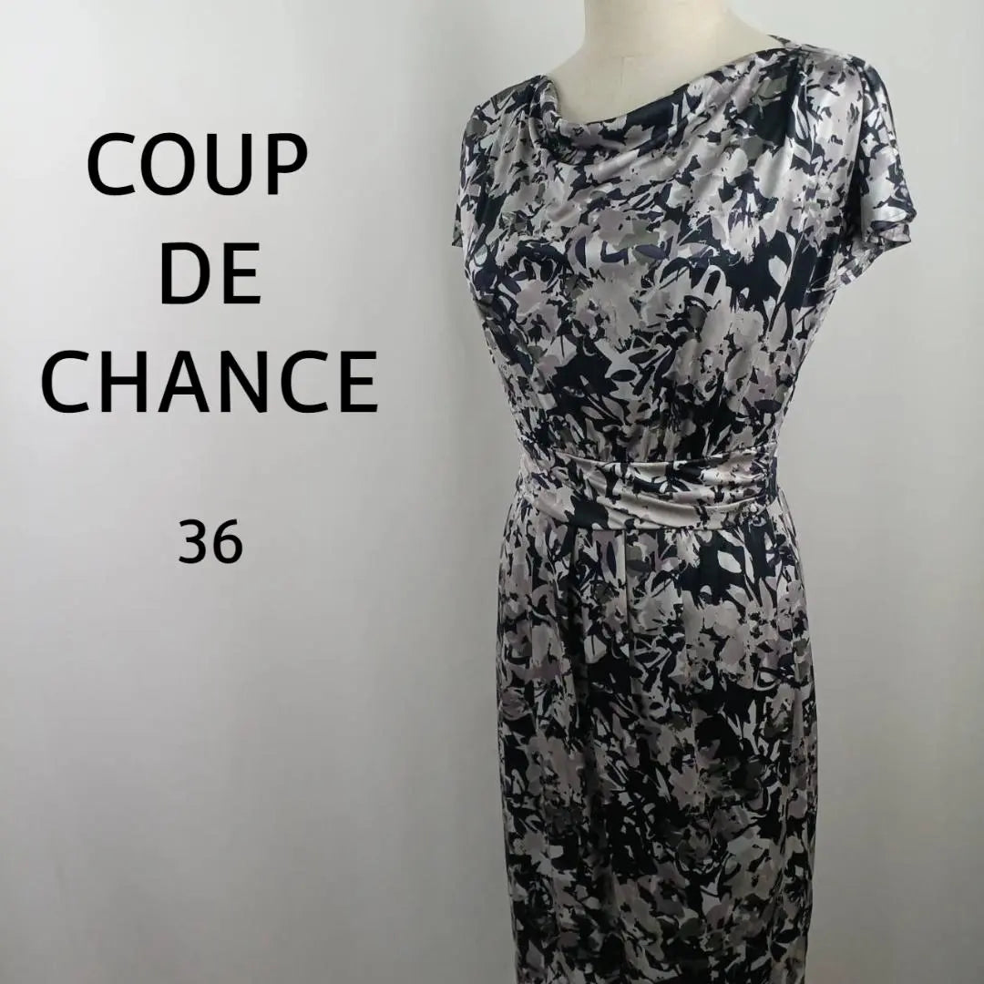 COUP DE CHANCE One Piece 36 Gray Total Pattern Floral | COUP DE CHANCE　ワンピース　36　グレー　総柄　フローラル