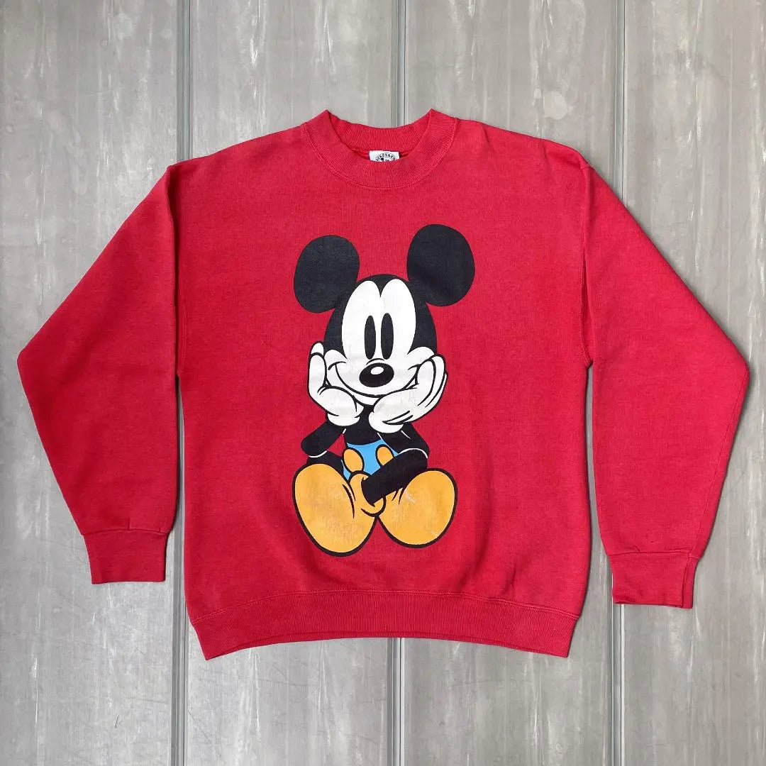 [Made in the 90s USA] Disney Mickey Sweatshirt Blue Panties Sitting Vintage