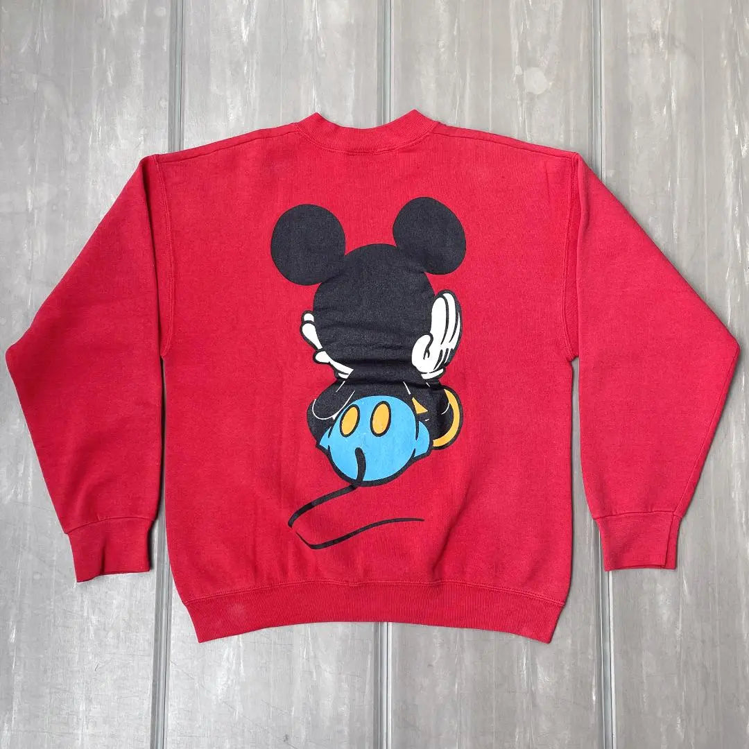 [Made in the 90s USA] Disney Mickey Sweatshirt Blue Panties Sitting Vintage