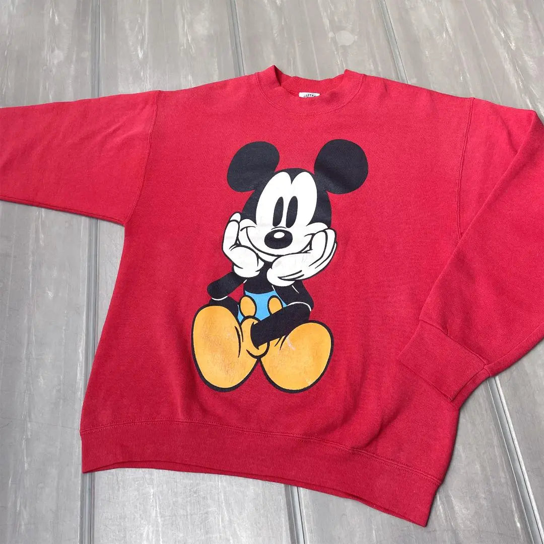 [Made in the 90s USA] Disney Mickey Sweatshirt Blue Panties Sitting Vintage