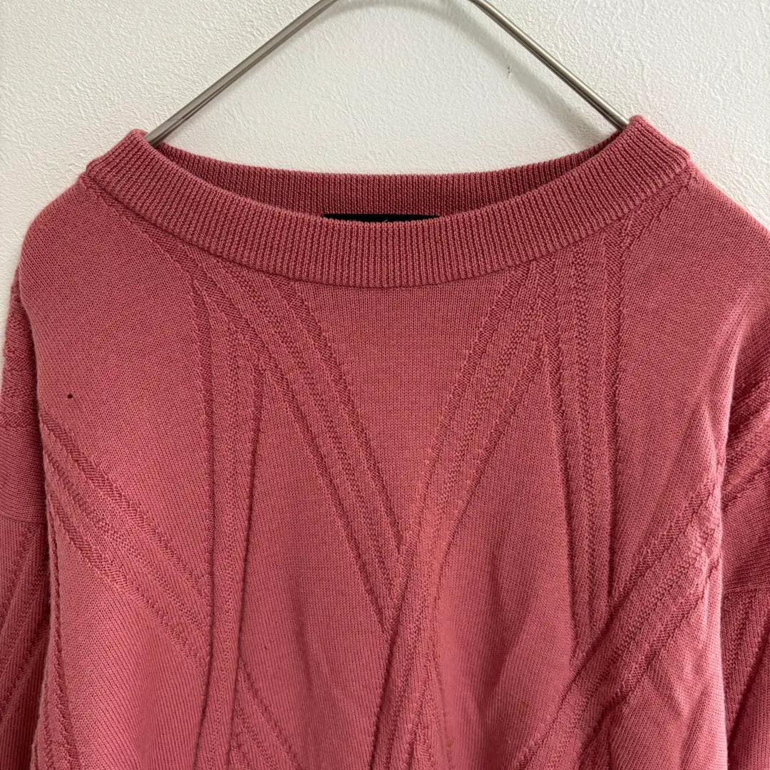 USED Jack Nicklaus Sweater Pink 100% New Wool Black