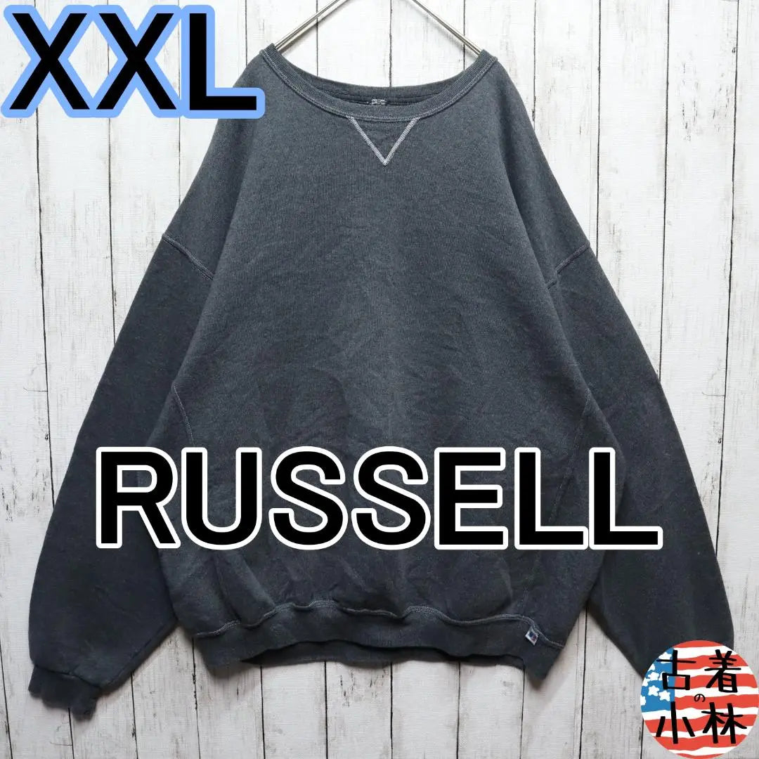 Men's XXL [A] 00S Russell Sweat Black Dyeing 00887