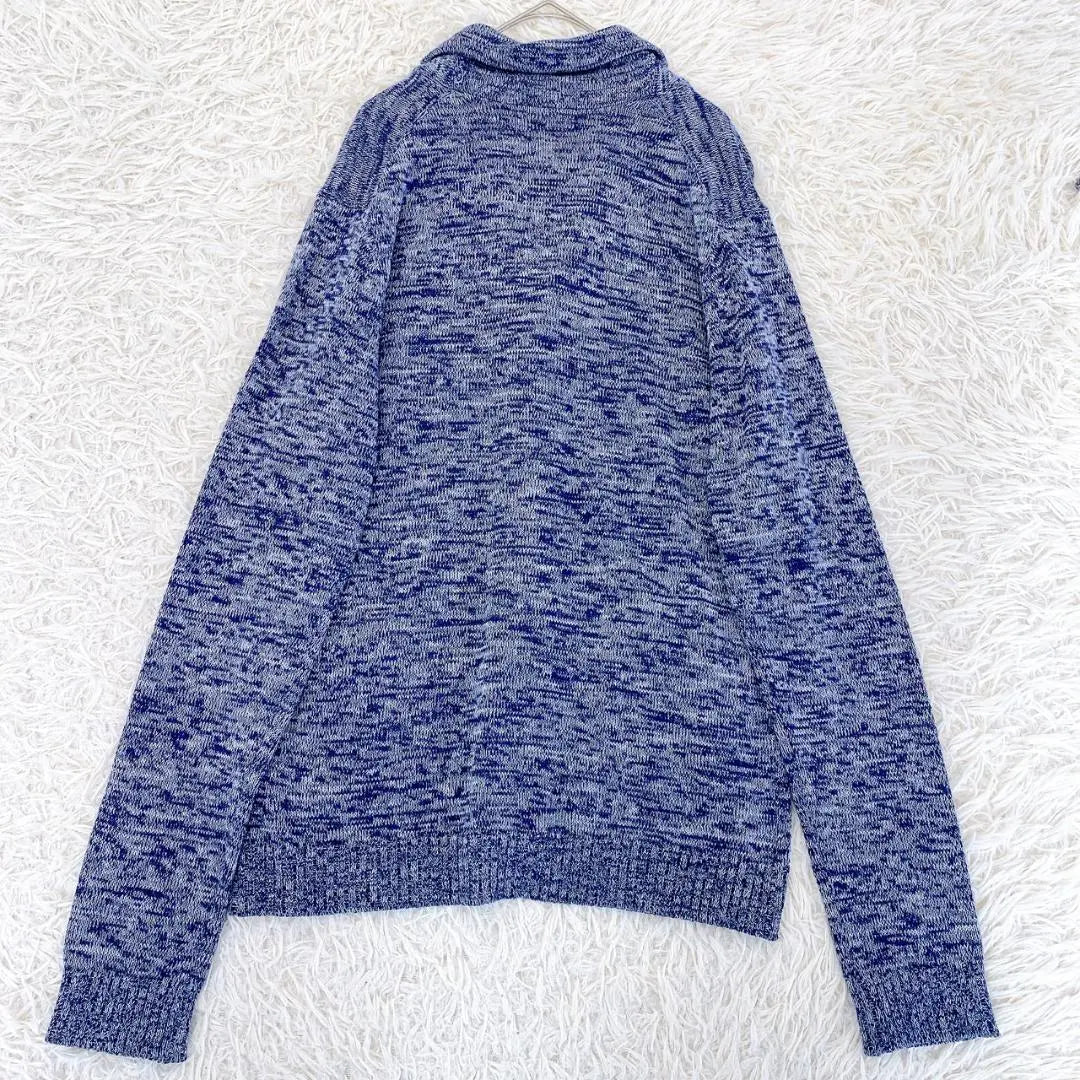 [Good condition] Michelle Clan Homme Mixed Blue Shawl Collar Knit Cardigan