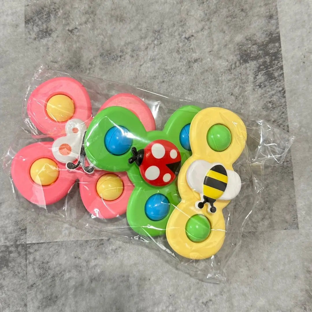 Hand spinner with suction cup, set of 3, baby, Montessori, educational toy, fingertips