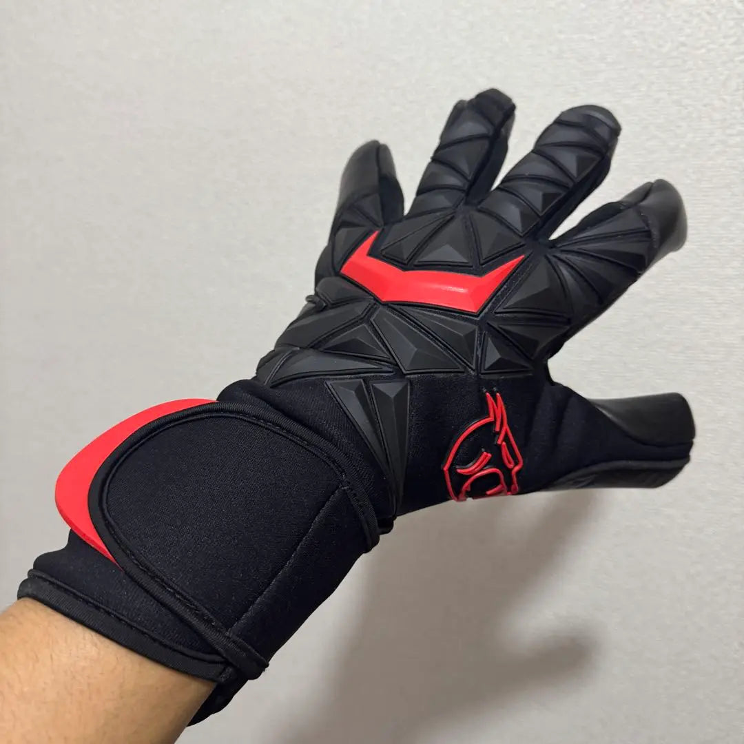 Guantes de portero Portero Empesar Hard Rojo Palma negra 8