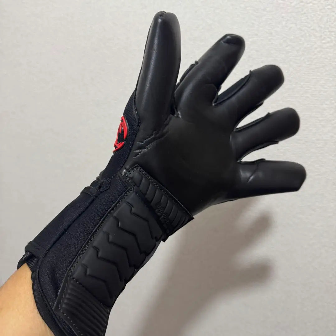 Guantes de portero Portero Empesar Hard Rojo Palma negra 8