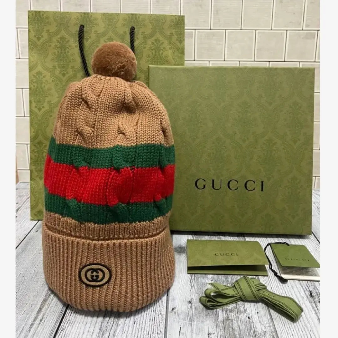 [New and unused] GUCCI Knit Cap Knit Cap Beanie Wool