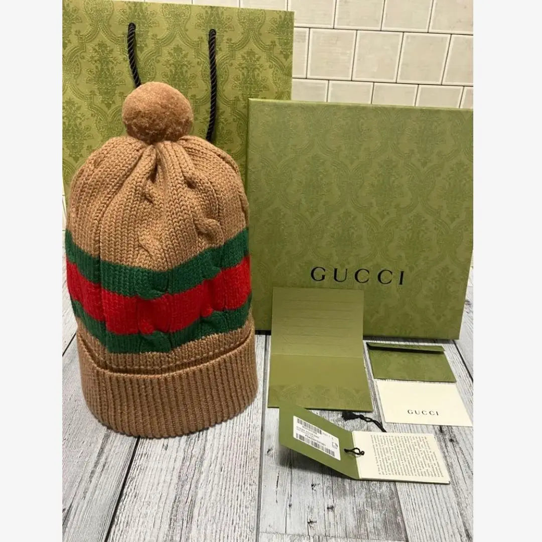 [New and unused] GUCCI Knit Cap Knit Cap Beanie Wool