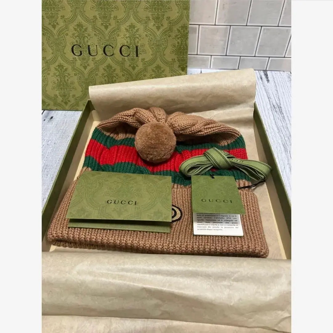 [New and unused] GUCCI Knit Cap Knit Cap Beanie Wool