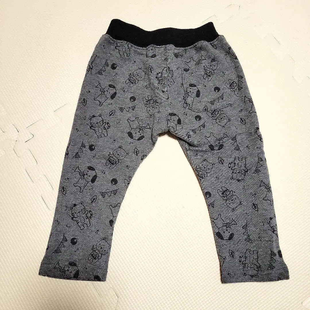 Pantalón gris con estampado animal de 80 cm