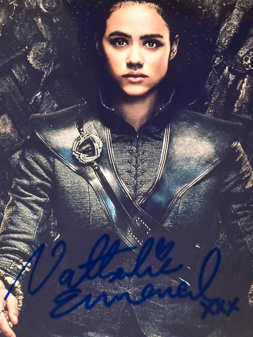 On sale...A huge photo autographed by Natalie Emmanuel...Game of