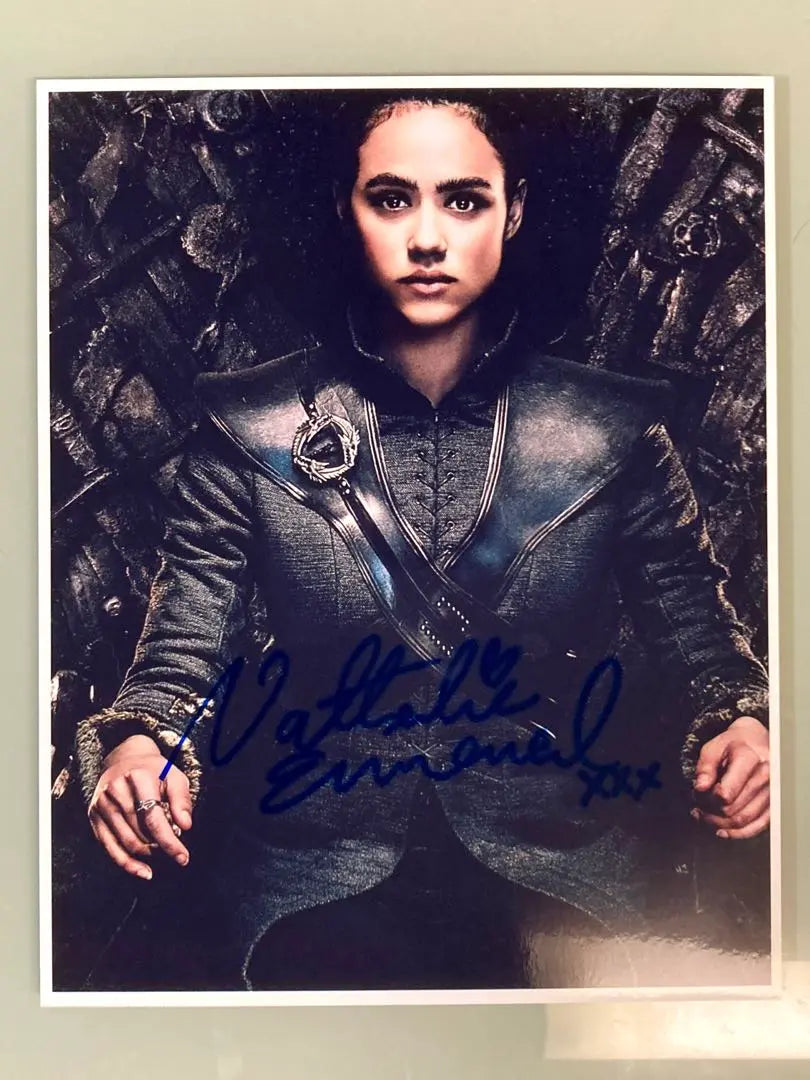 On sale...A huge photo autographed by Natalie Emmanuel...Game of